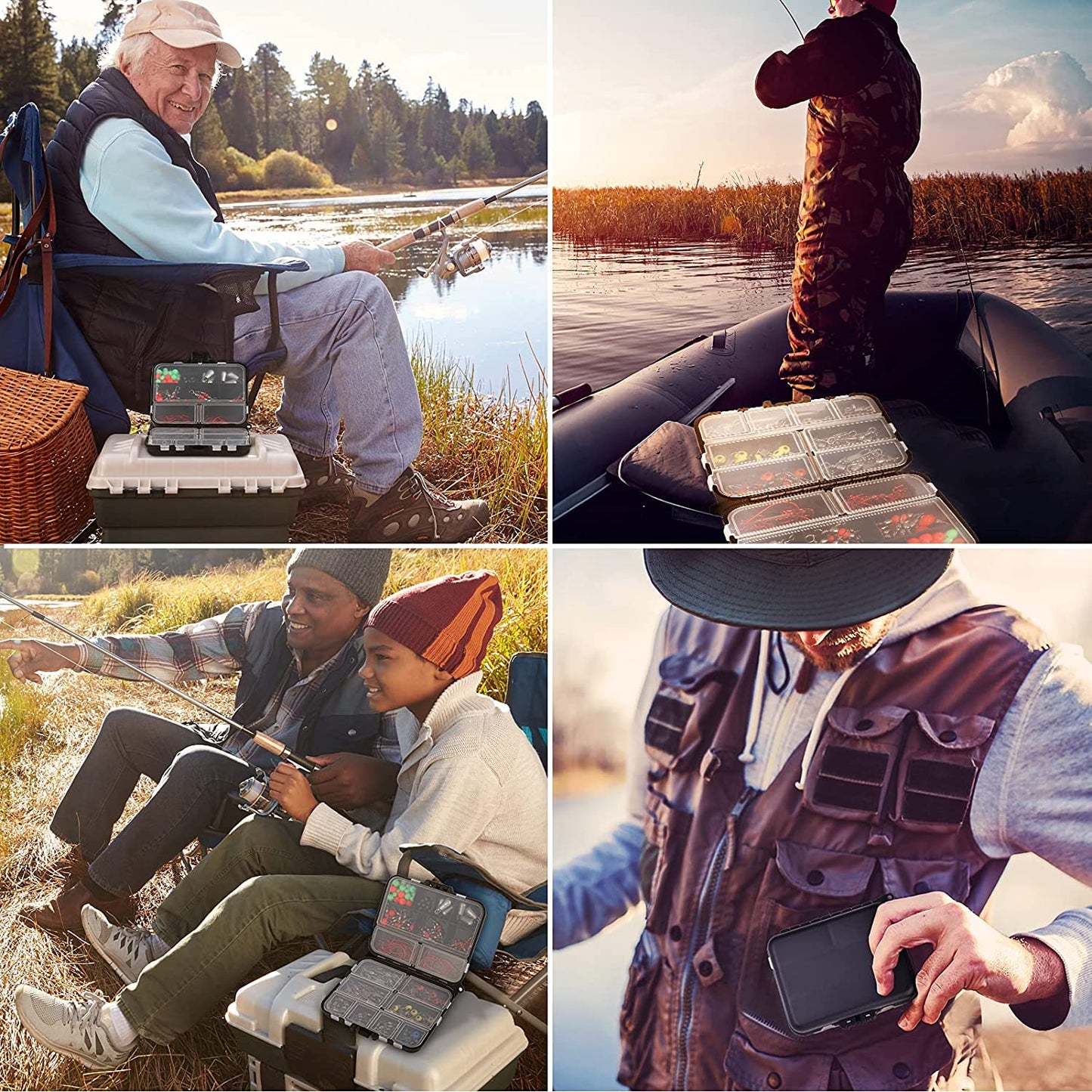 Fishing Tackle Set 180Pcs, Fishing Accessories Set with Tackle Box Including Barrel Swivels,Off Set Hooks,Swivel Slides,Cross-Line Barrel Swivels