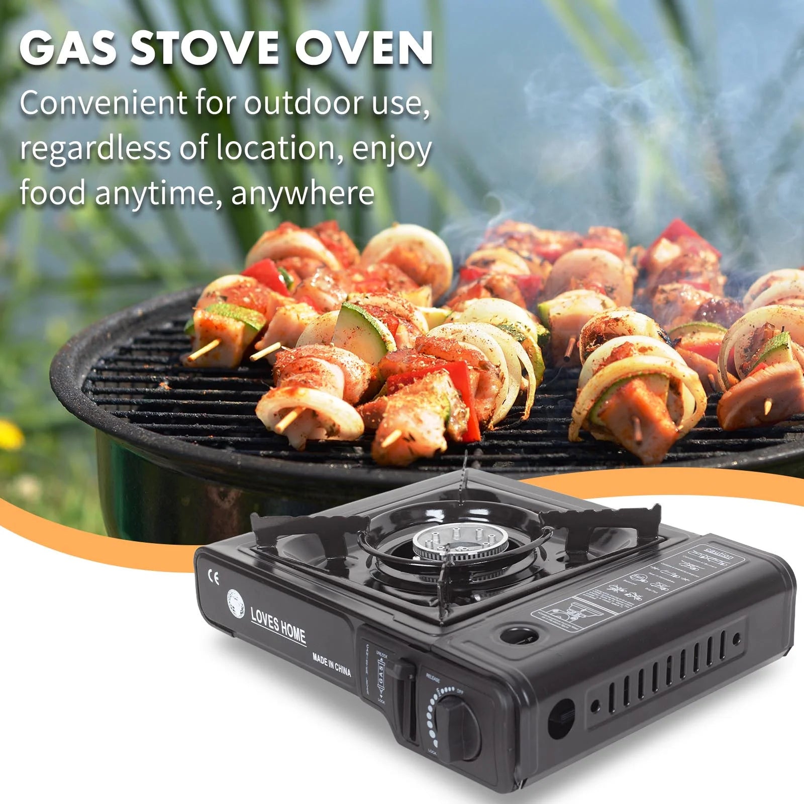 1 Burner Portable Butane Camping Stove Outdoor Gas Stove for Cooking Grill