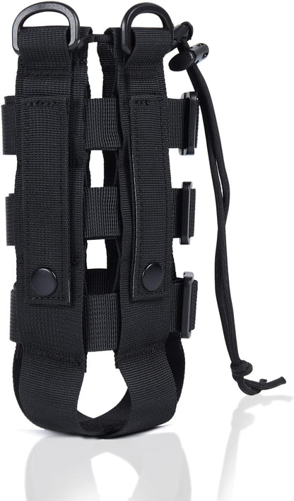 Molle Water Bottle Holder for Backpack,Drawstring Adjustable Straps Molle Pouches for 20 32 36 48 Oz Water Bottle