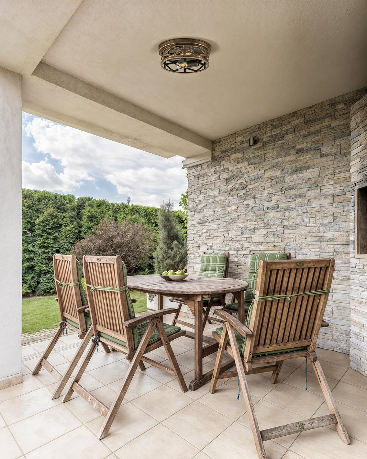 Flush Mount Ceiling Lights, 2-Light Hallway Ceiling Lighting Fixtures, 11 Inch Farmhouse Metal Cage Ceiling Lights for Entryway Kitchen, Adjustable Lamp Holders, ETL, 2 Pcs, Oil-Rubbed Bronze